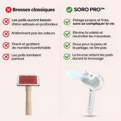 BROSSE POILS VAPEUR | SORO PRO™